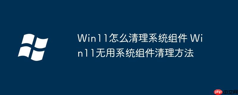 Win11怎么清理系统组件 Win11无用系统组件清理方法