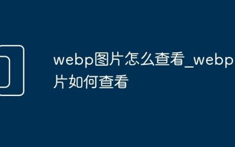 webp图片怎么查看_webp图片如何查看
