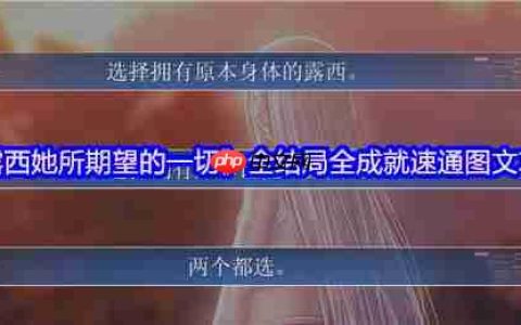 露西她所期望的一切全结局解锁与成就速通终极指南