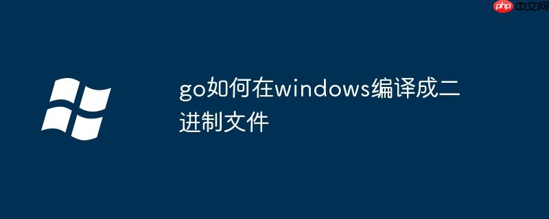 go如何在windows编译成二进制文件
