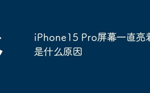 iPhone15 Pro屏幕一直亮着是什么原因