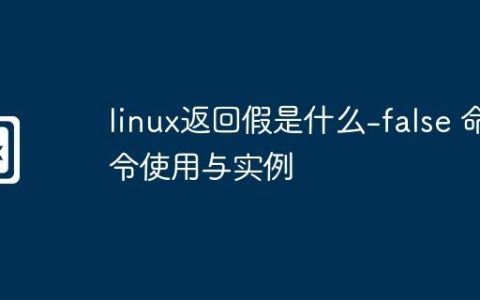 linux返回假是什么-false 命令使用与实例