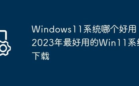 Windows11系统哪个好用？2023年最好用的Win11系统下载