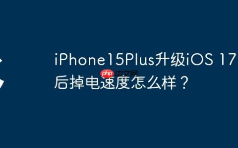 iPhone15Plus升级iOS 17.3后掉电速度怎么样？
