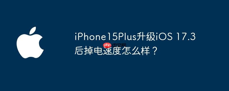 iPhone15Plus升级iOS 17.3后掉电速度怎么样?