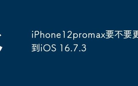 iPhone12promax要不要更新到iOS 16.7.3