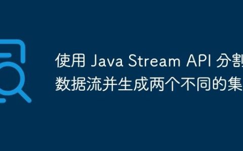 使用 Java Stream API 分割数据流并生成两个不同的集合