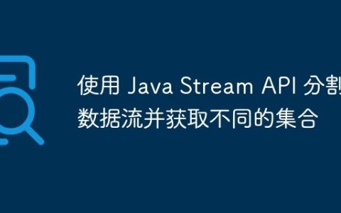 使用 Java Stream API 分割数据流并获取不同的集合