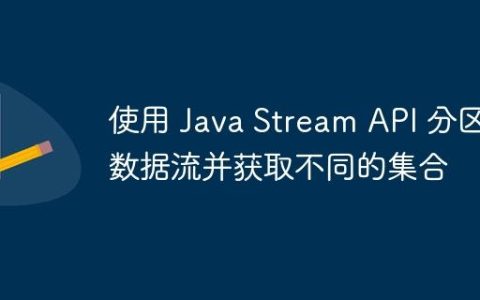 使用 Java Stream API 分区数据流并获取不同的集合