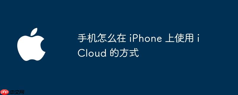 手机怎么在 iPhone 上使用 iCloud 的方式