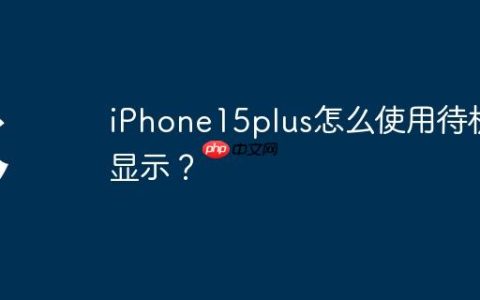iPhone15plus怎么使用待机显示？