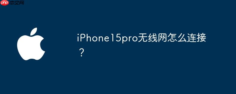 iPhone15pro无线网怎么连接?