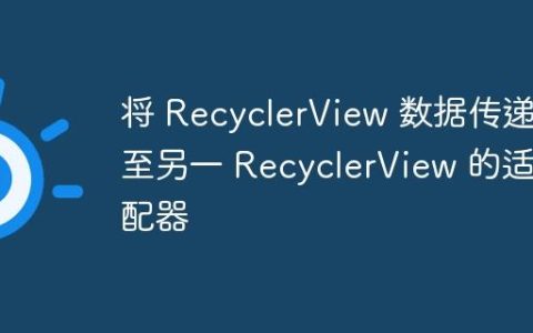 将 RecyclerView 数据传递至另一 RecyclerView 的适配器