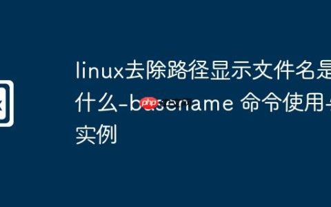 linux去除路径显示文件名是什么-basename 命令使用与实例