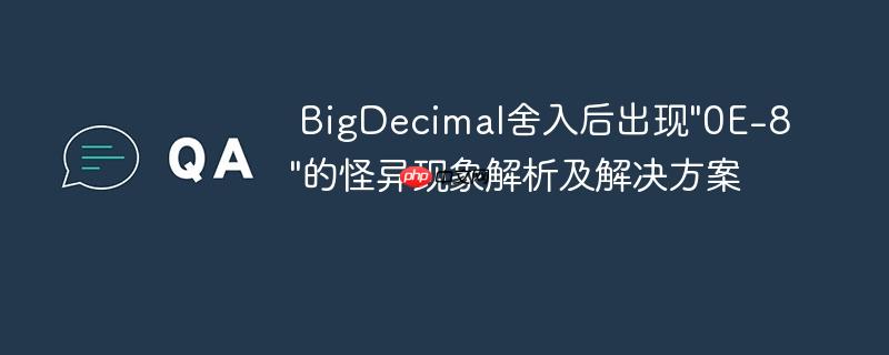  BigDecimal舍入后出现