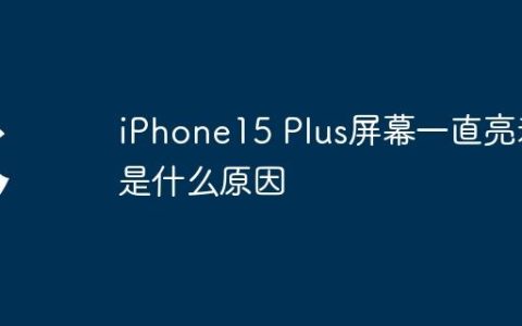 iPhone15 Plus屏幕一直亮着是什么原因