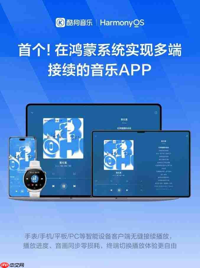 华为开发者大会2025发布 酷狗音乐首创鸿蒙生态音乐多端无损接续能力