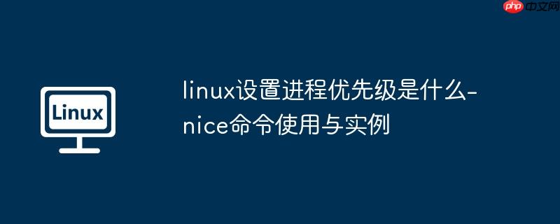 linux设置进程优先级是什么-nice命令使用与实例