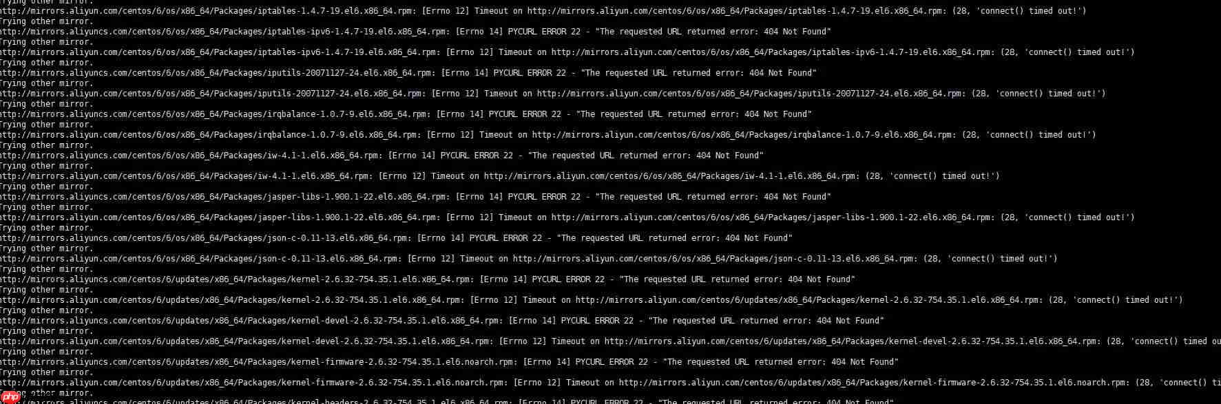 centos6 yum 源失效问题解决办法,头疼的老机器