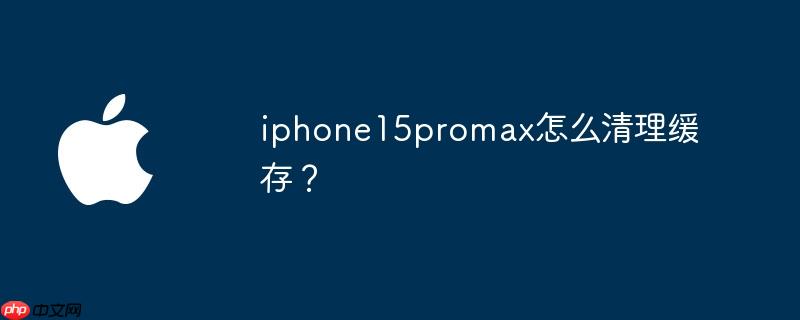 iphone15promax怎么清理缓存?