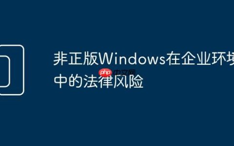 非正版Windows在企业环境中的法律风险