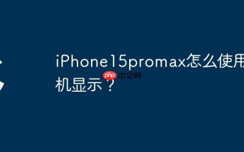 iPhone15promax怎么使用待机显示？