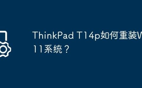 ThinkPad T14p如何重装Win11系统？