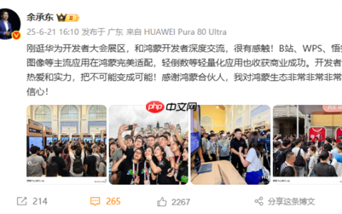 鸿蒙6.0开发者Beta版本发布！余承东：非常有信心