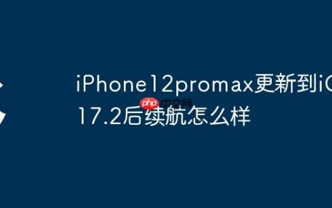 iPhone12promax更新到iOS 17.2后续航怎么样