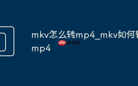 mkv怎么转mp4_mkv如何转mp4