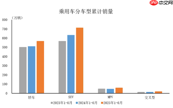 2025年6月中国乘用车产销情况:销量达253.6万辆