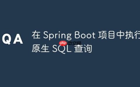 在 Spring Boot 项目中执行原生 SQL 查询