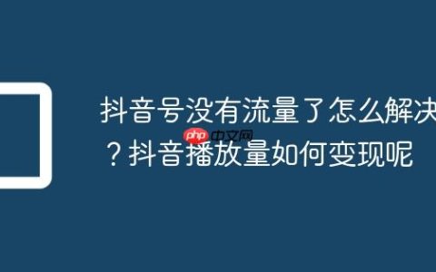 抖音号没有流量了怎么解决？抖音播放量如何变现呢