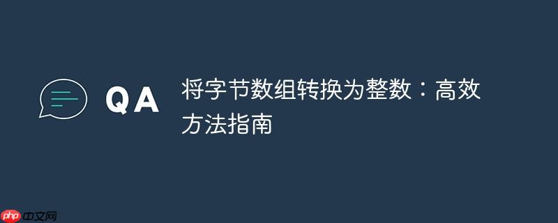 将字节数组转换为整数:高效方法指南