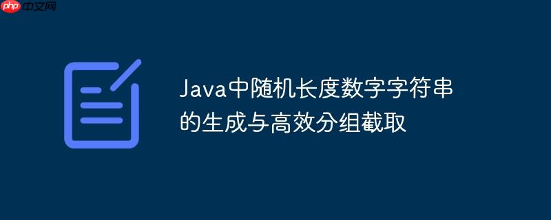 Java中随机长度数字字符串的生成与高效分组截取