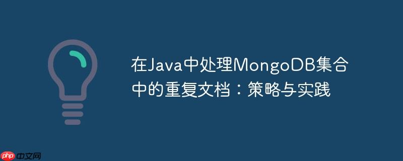 在java中处理mongodb集合中的重复文档:策略与实践
