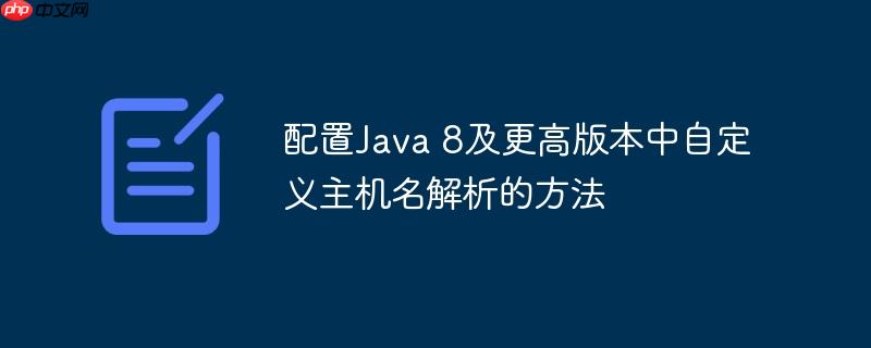配置Java 8及更高版本中自定义主机名解析的方法
