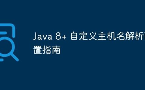 Java 8+ 自定义主机名解析配置指南
