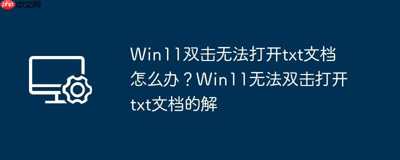 win11双击无法打开txt文档怎么办?win11无法双击打开txt文档的解