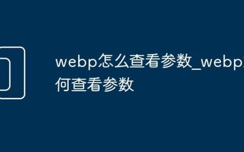 webp怎么查看参数_webp如何查看参数