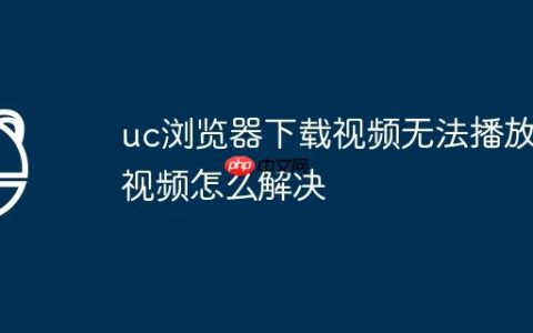 uc浏览器下载视频无法播放视频怎么解决
