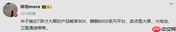 华为畅享80X参数卖点曝光:麒麟8000+近7英寸大屏