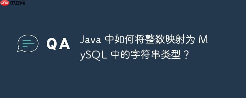 java 中如何将整数映射为 mysql 中的字符串类型？