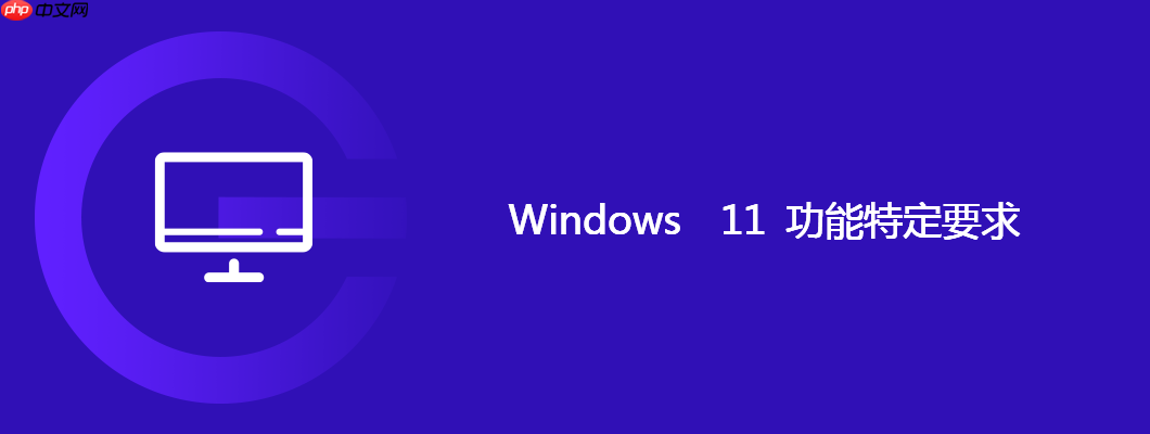 Windows 11功能特定要求