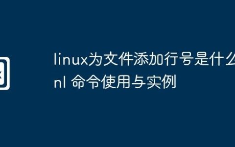 linux为文件添加行号是什么-nl 命令使用与实例