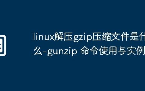 linux解压gzip压缩文件是什么-gunzip 命令使用与实例