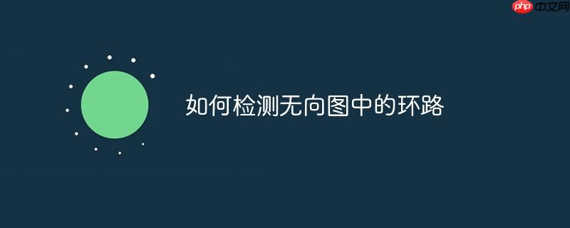 如何检测无向图中的环路