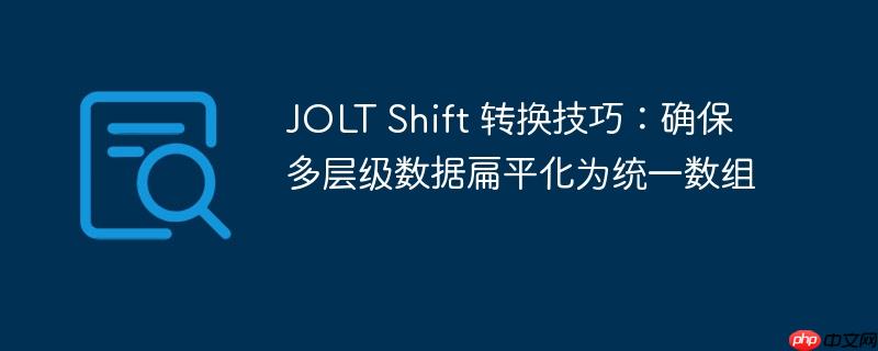 JOLT Shift 转换技巧:确保多层级数据扁平化为统一数组
