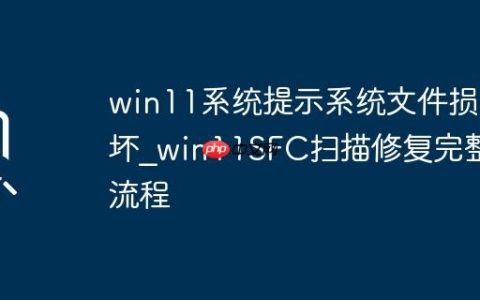win11系统提示系统文件损坏_win11SFC扫描修复完整流程
