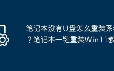 笔记本没有U盘怎么重装系统？笔记本一键重装Win11教程